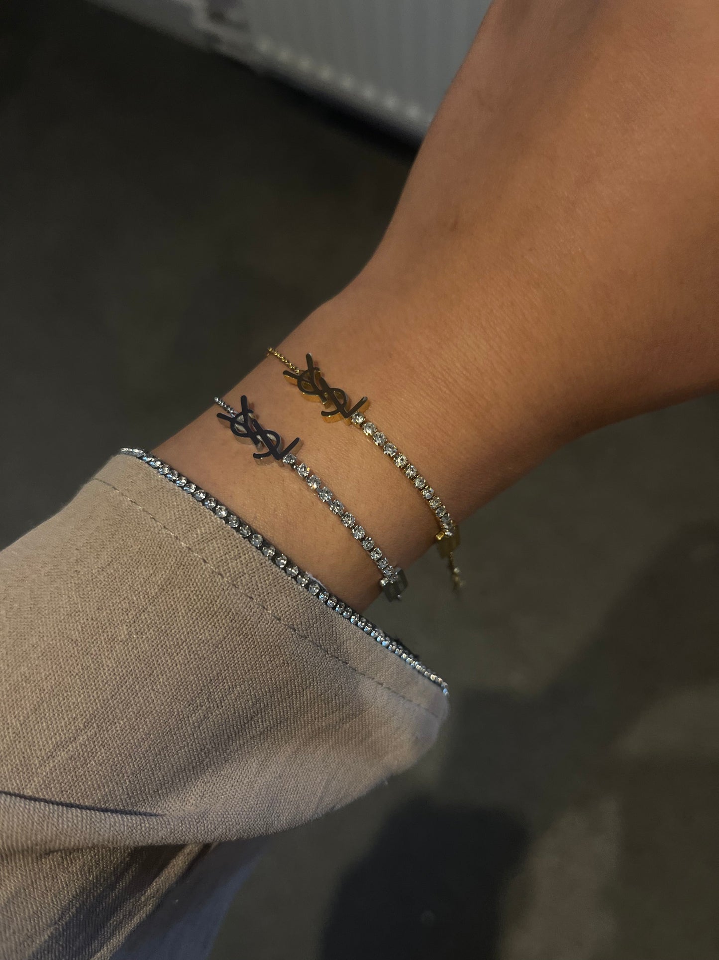 Y half diamond bracelet - Sassygrove