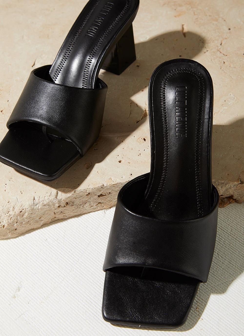 Daisy Mule Heel - Black - Sassygrove