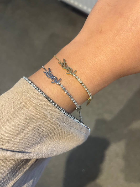 Y half diamond bracelet - Sassygrove