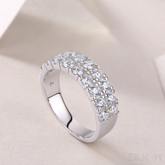 1.08 Carat Moissanite Sterling Silver Round Cut Ring Arianna - Sassygrove