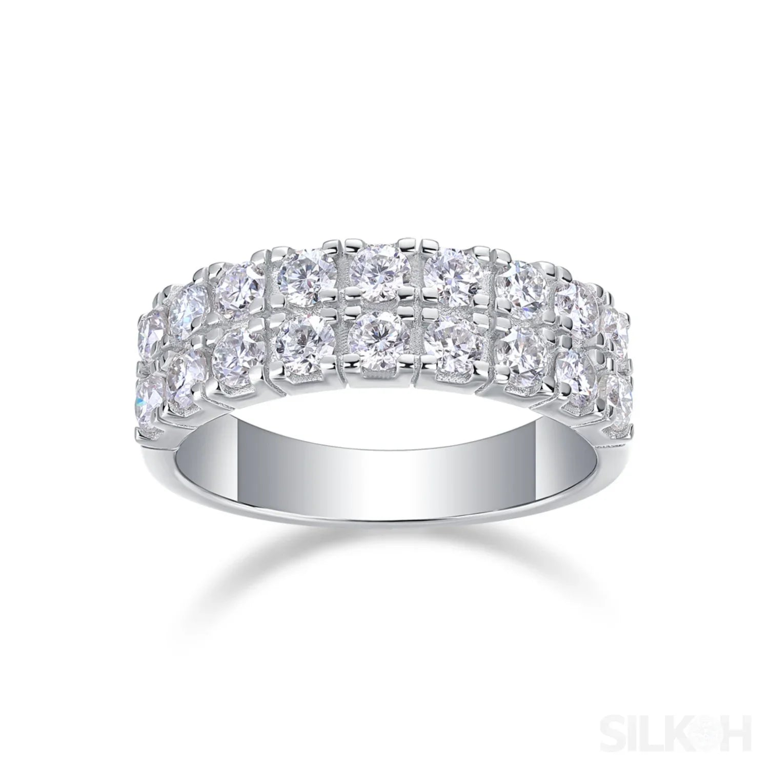1.08 Carat Moissanite Sterling Silver Round Cut Ring Arianna - Sassygrove