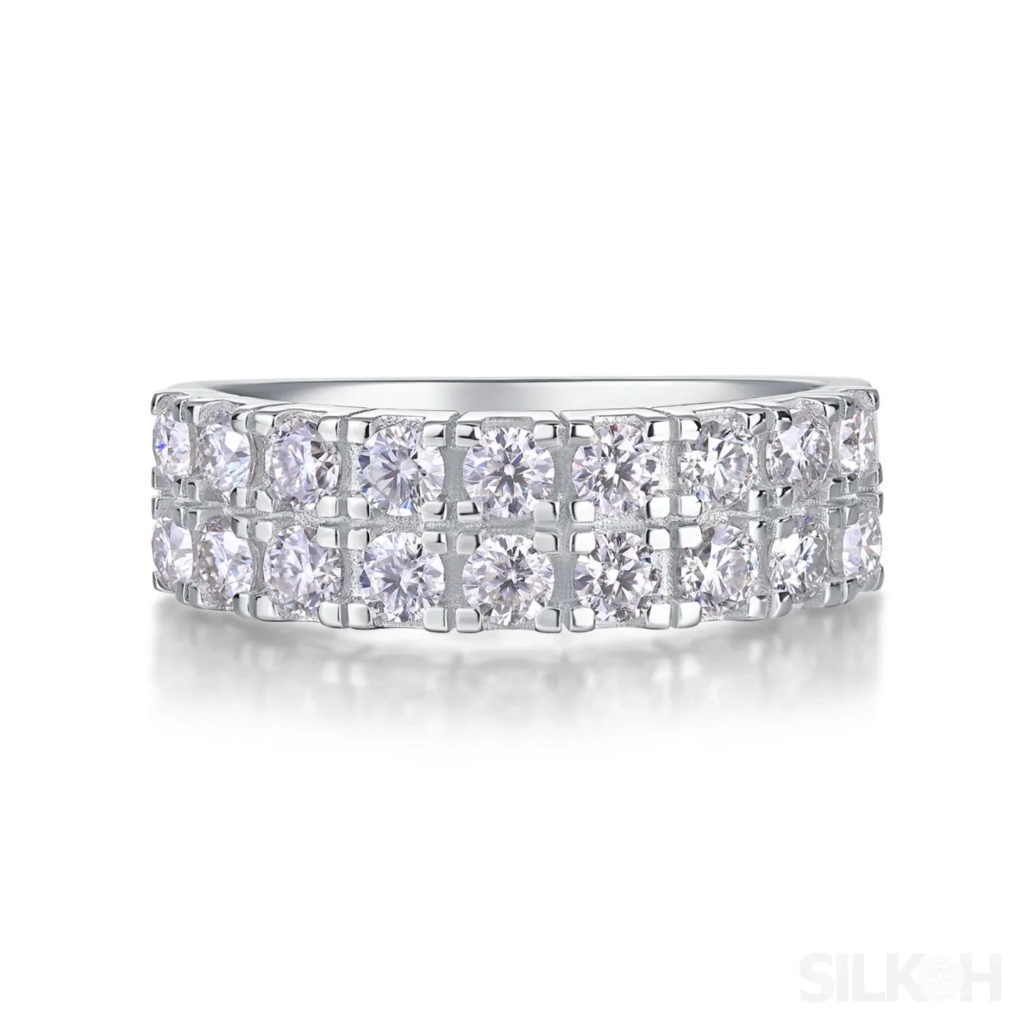1.08 Carat Moissanite Sterling Silver Round Cut Ring Arianna - Sassygrove