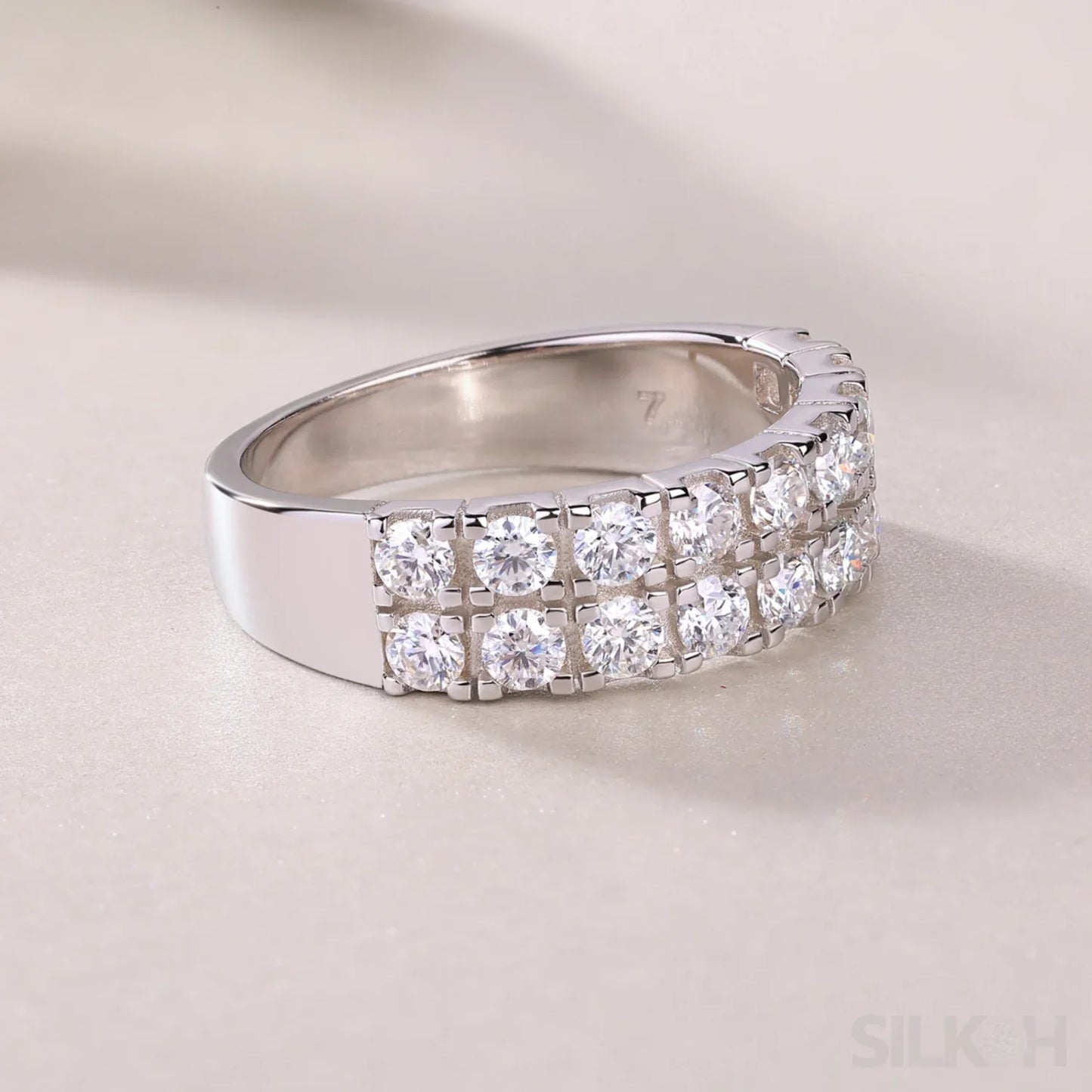 1.08 Carat Moissanite Sterling Silver Round Cut Ring Arianna - Sassygrove