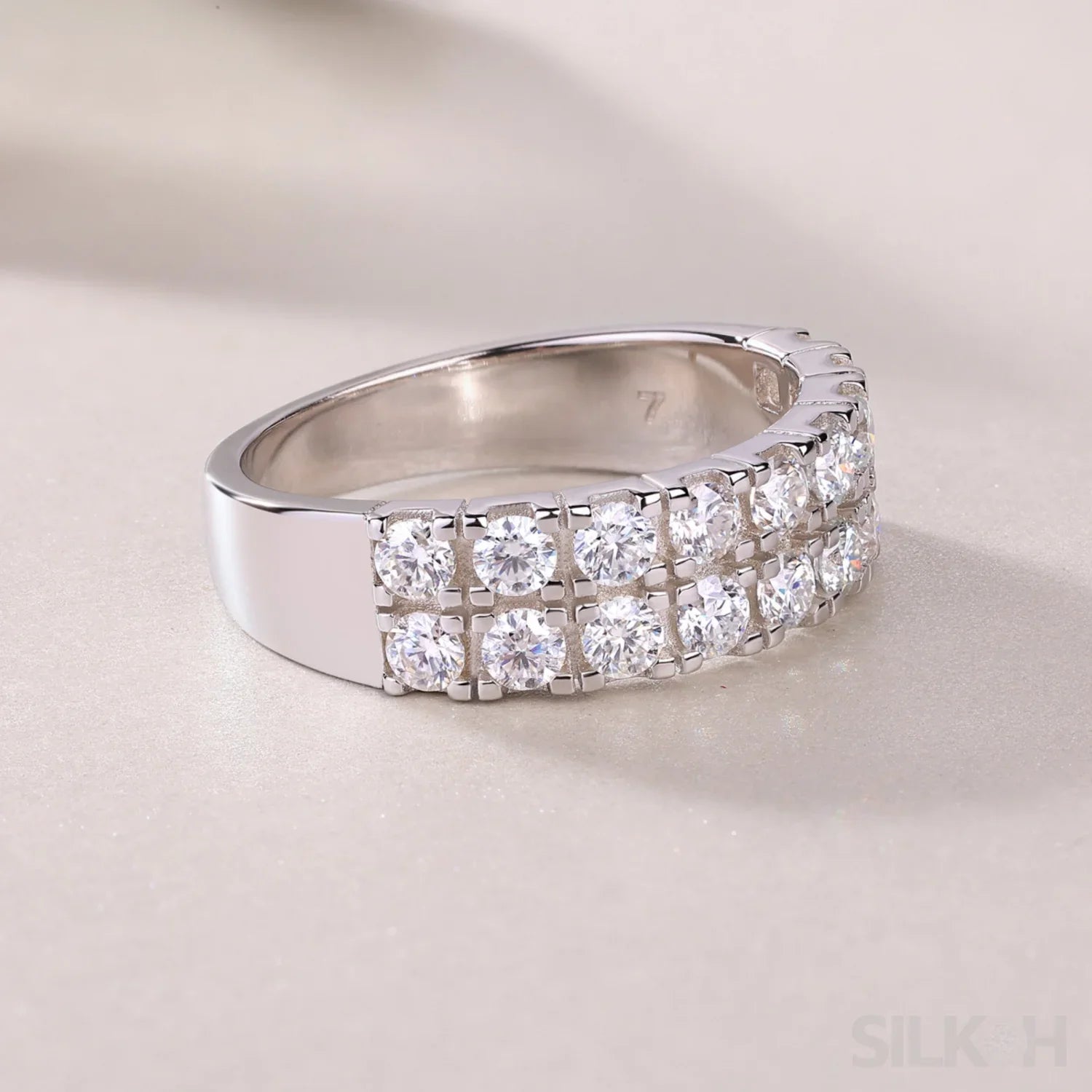 1.08 Carat Moissanite Sterling Silver Round Cut Ring Arianna - Sassygrove