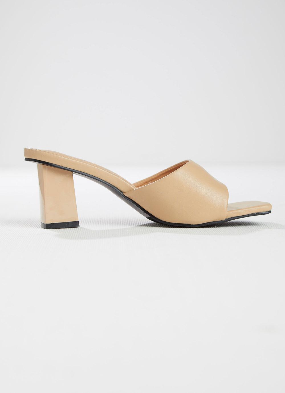 Daisy Mule Heel - Beige - Sassygrove