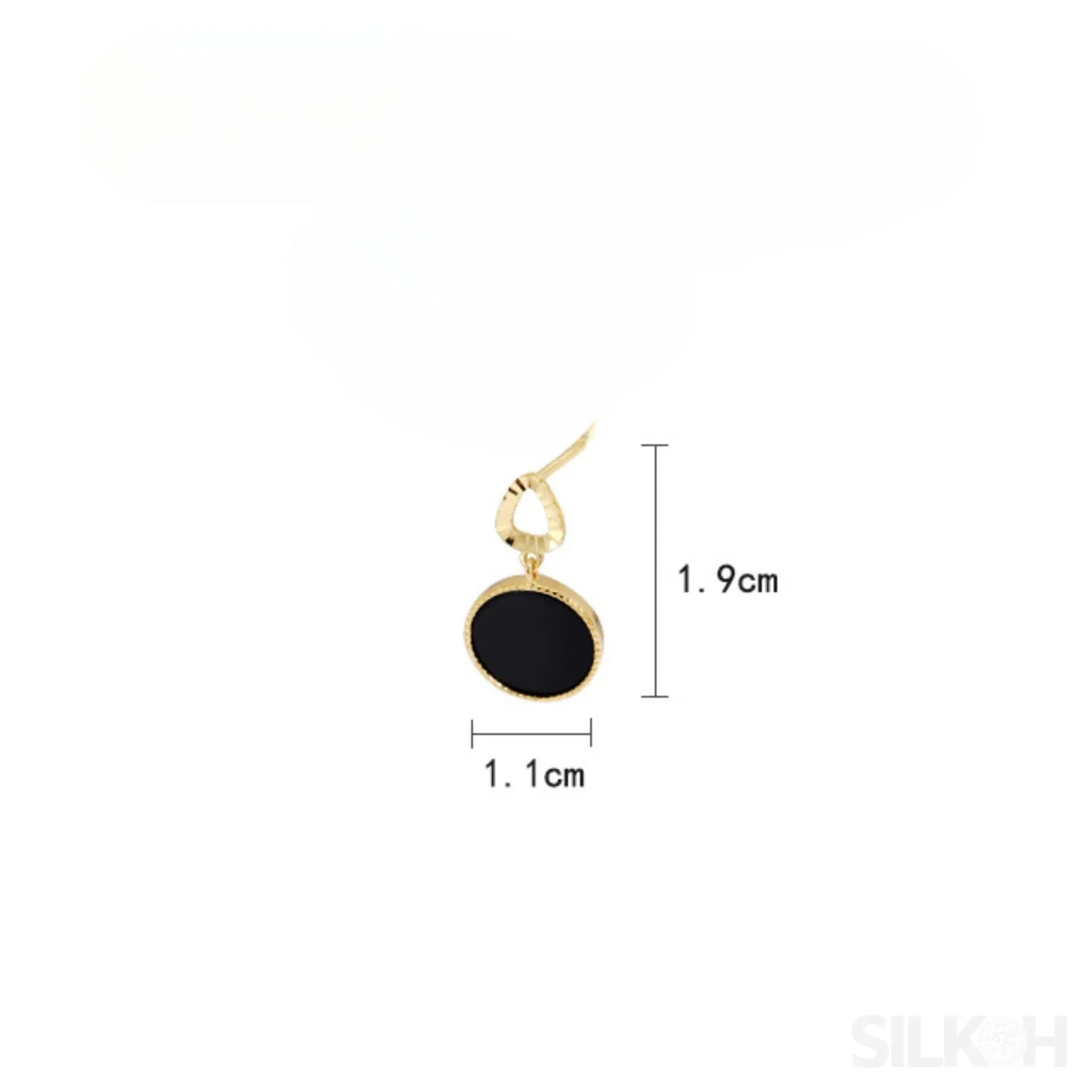 14K Gold Plated Sterling Silver Agate Inlaid Stud Earrings Alani - Sassygrove