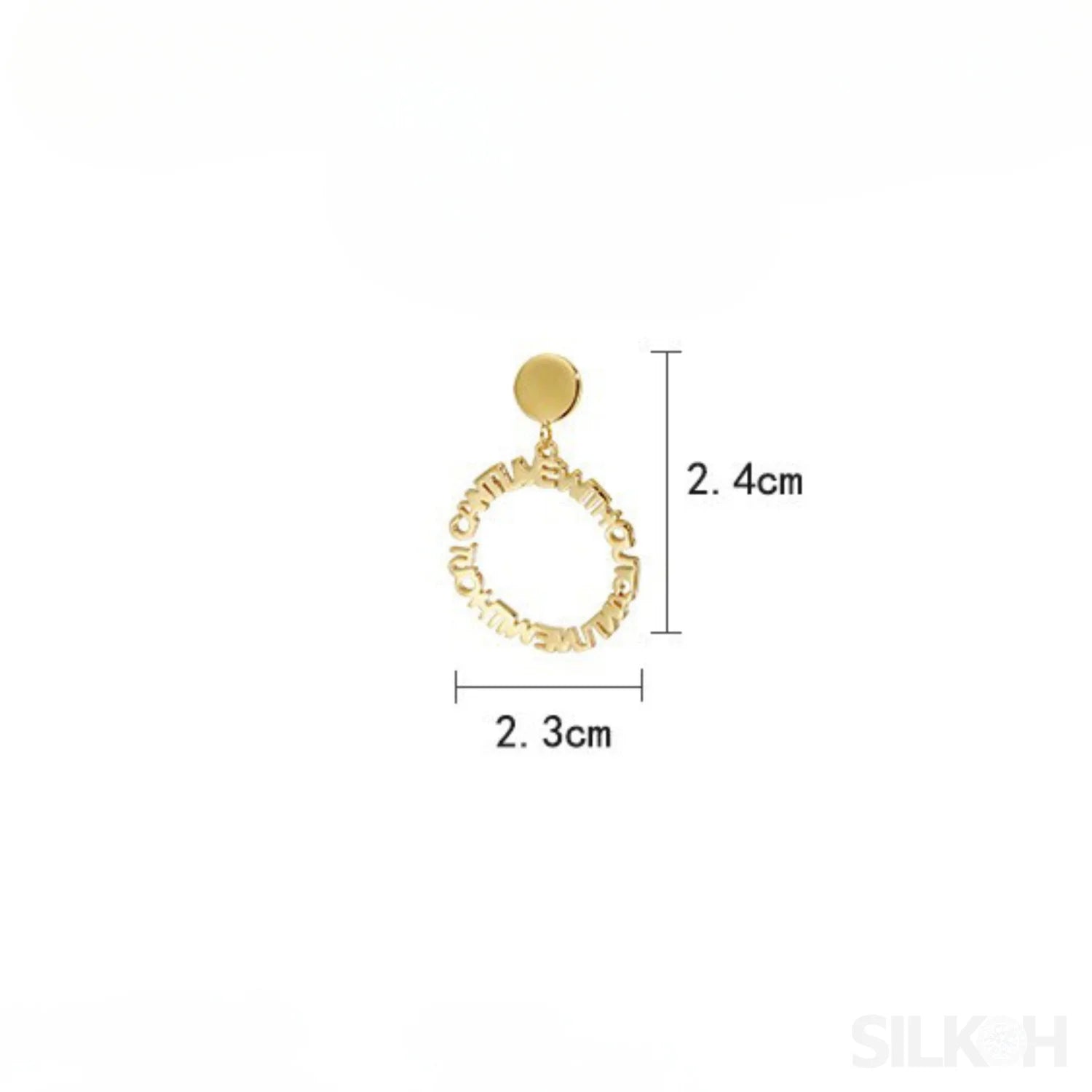 18K Gold Plated Sterling Silver Letter Earrings Nia - Sassygrove