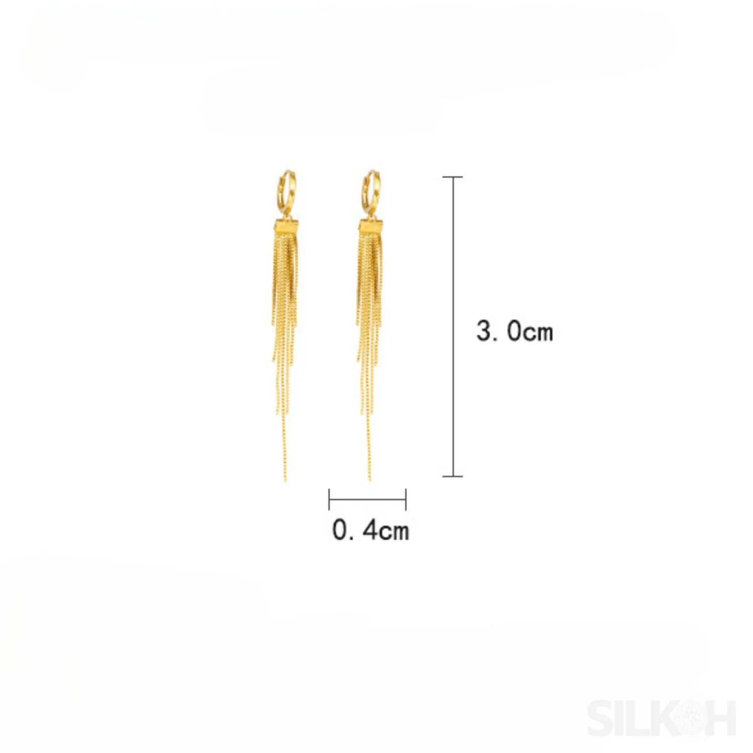 18K Gold Plated Sterling Silver Multi Chain Hoop Earrings Journee - Sassygrove