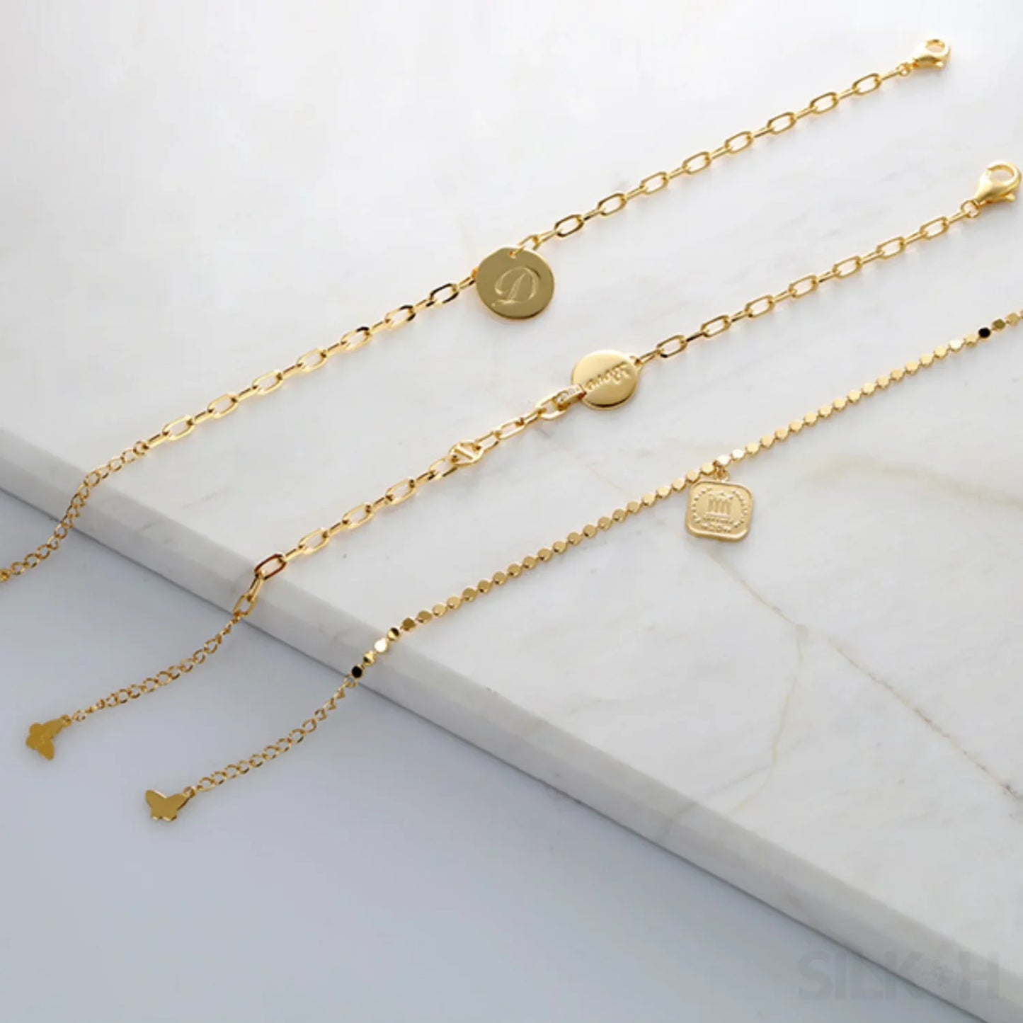 18K Gold Plated Sterling Silver Temperament Bracelet Dee - Sassygrove