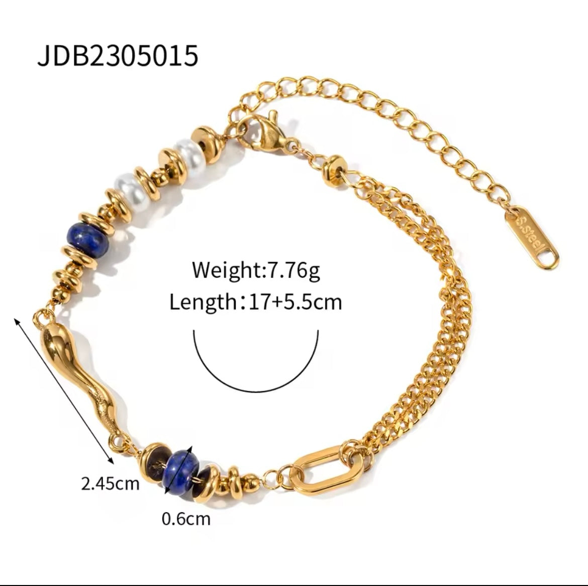 Blue ocean bracelet - Sassygrove
