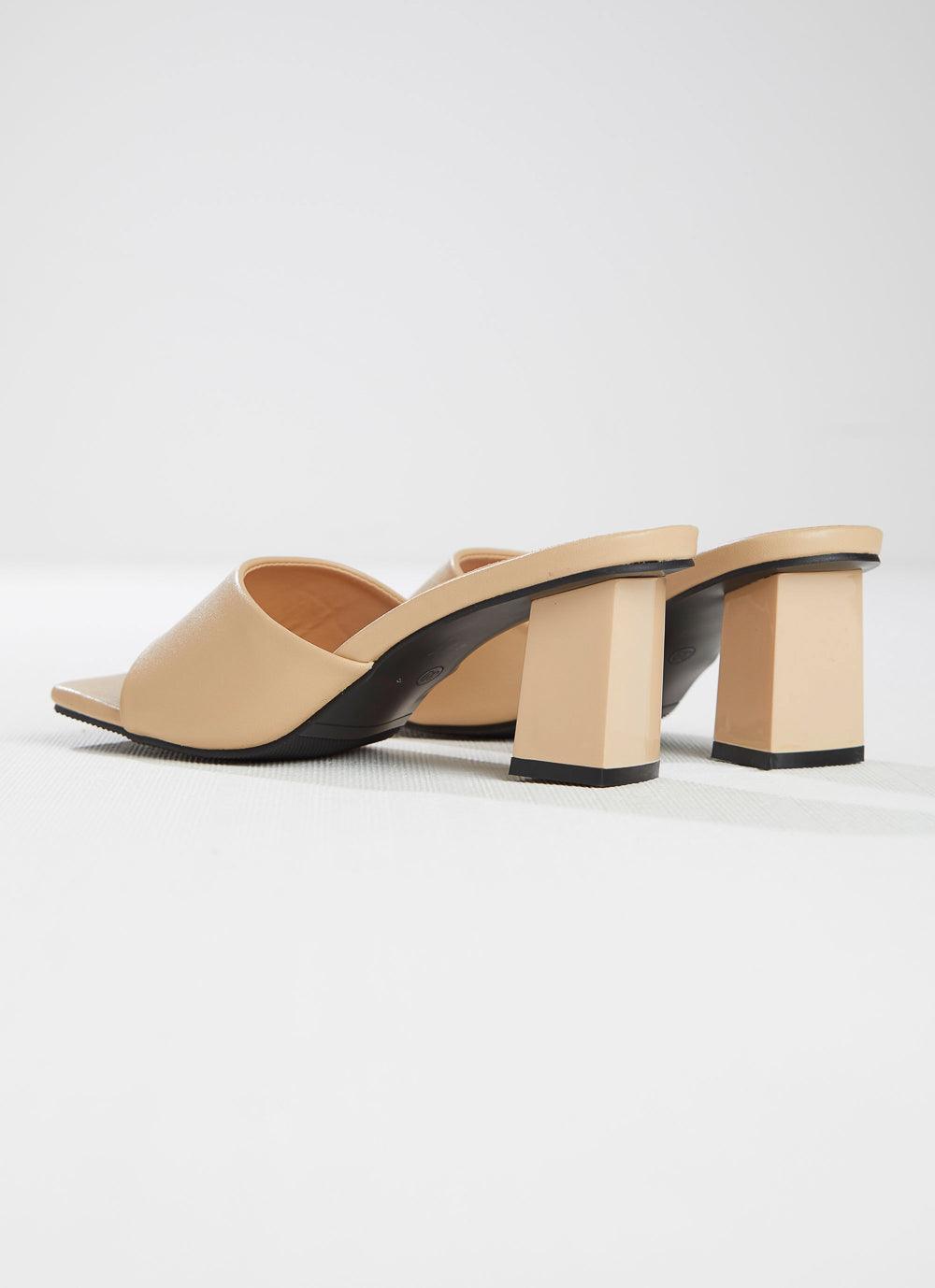 Daisy Mule Heel - Beige - Sassygrove