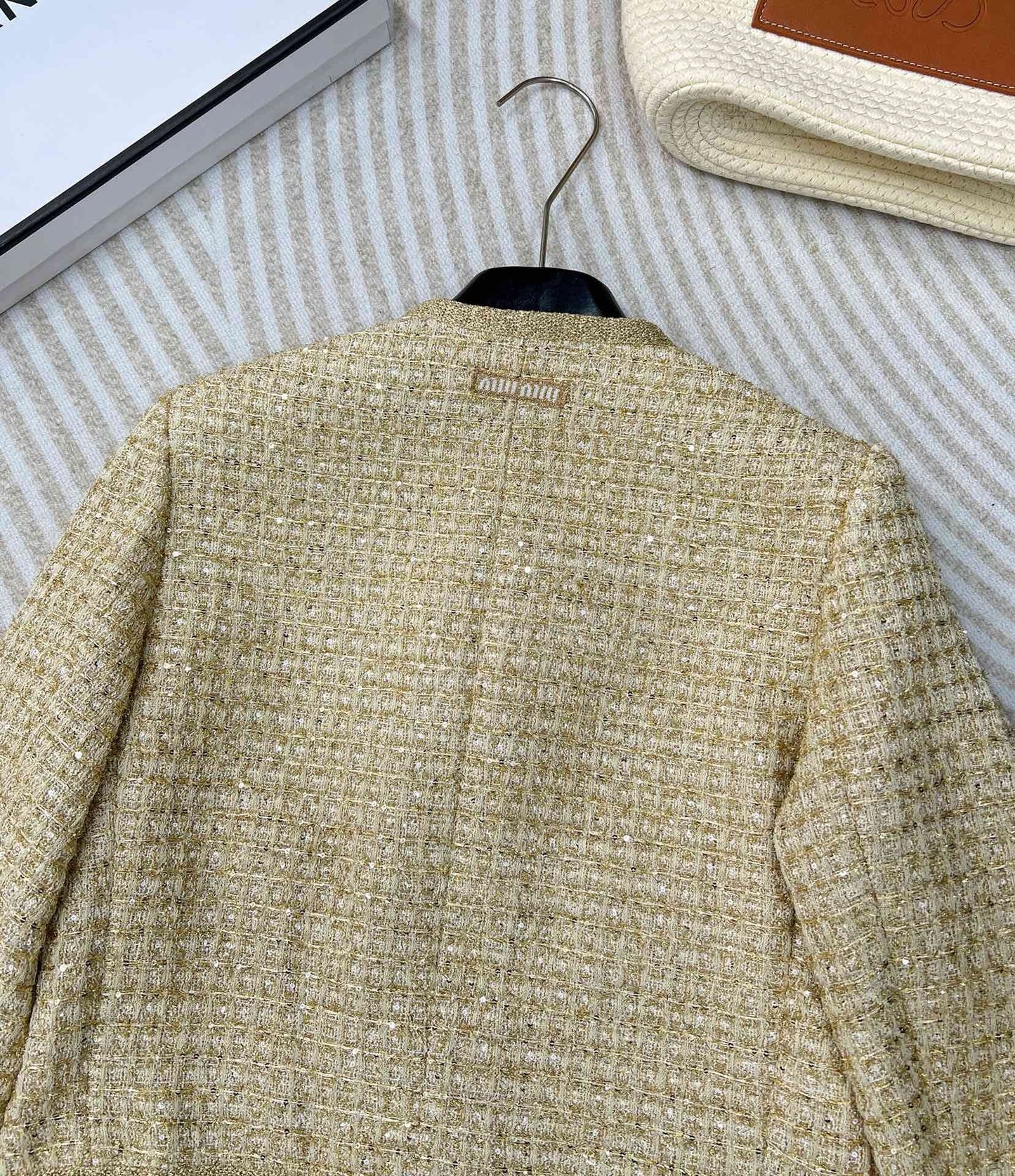 Golden Tweed Pocket Blazer - Sassygrove