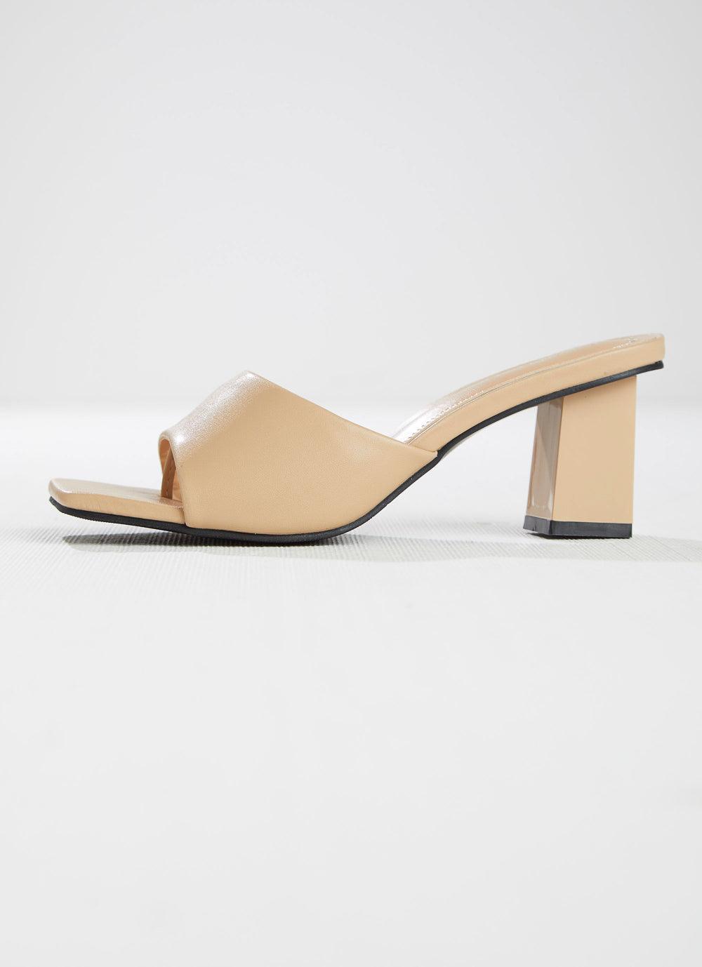 Daisy Mule Heel - Beige - Sassygrove