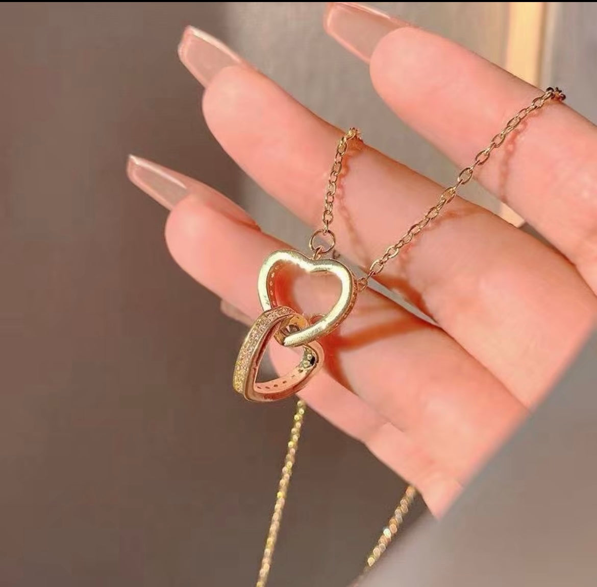 Twin hearts necklace - Sassygrove