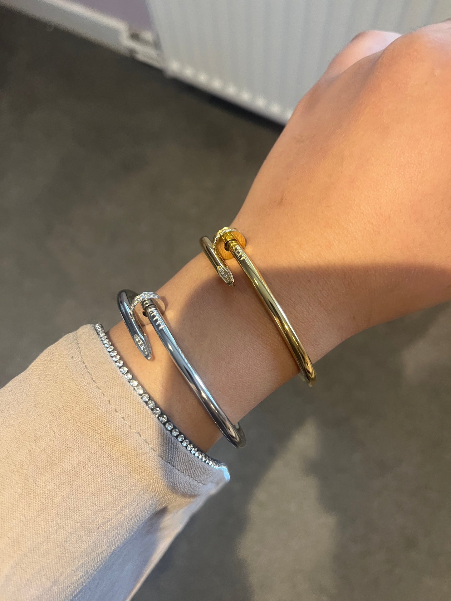 Hayla Stainless Steel Nail Bangle - Sassygrove