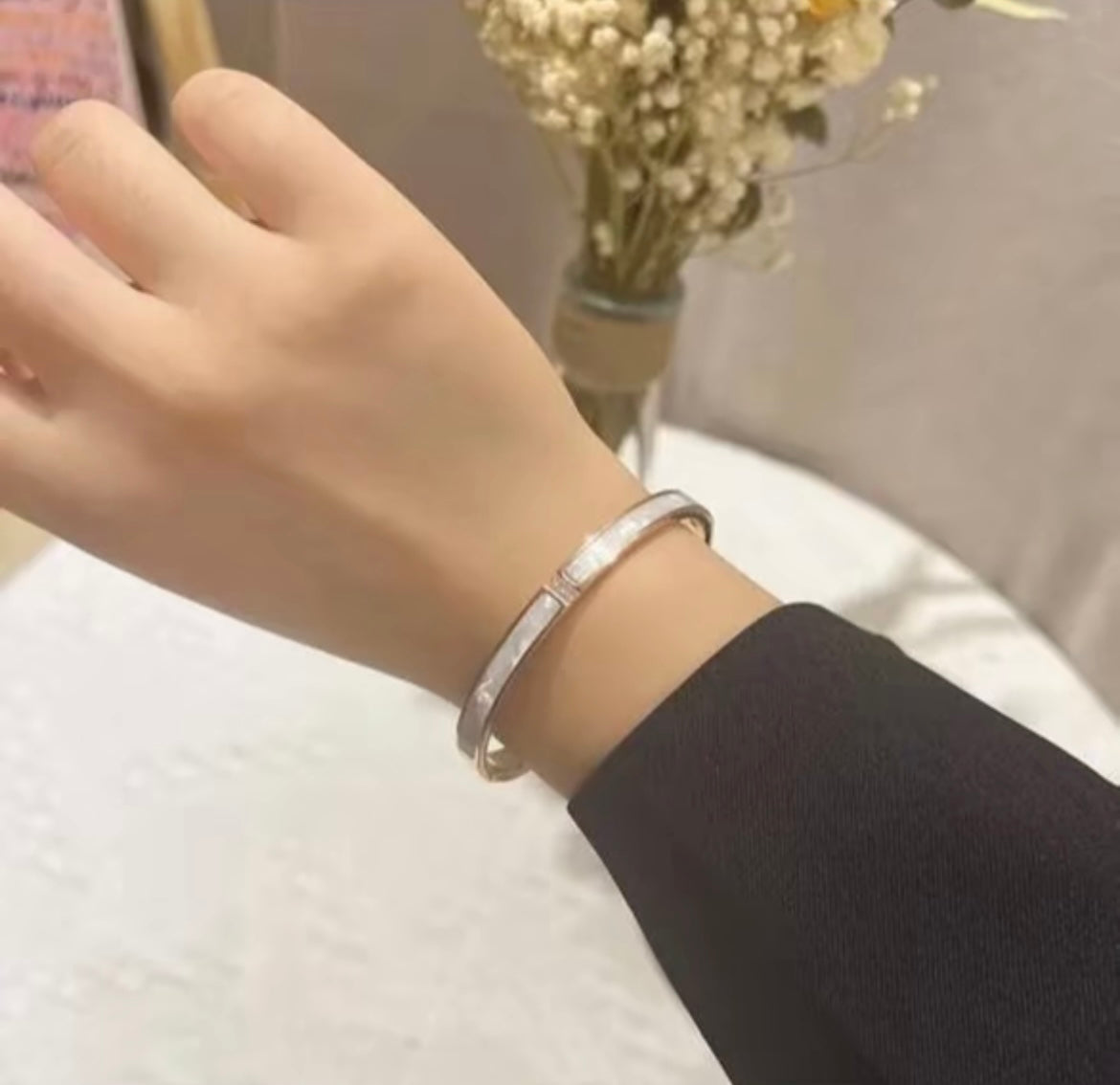 Taara mother of pearl cuff - Sassygrove