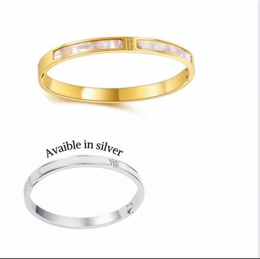 Taara mother of pearl cuff - Sassygrove