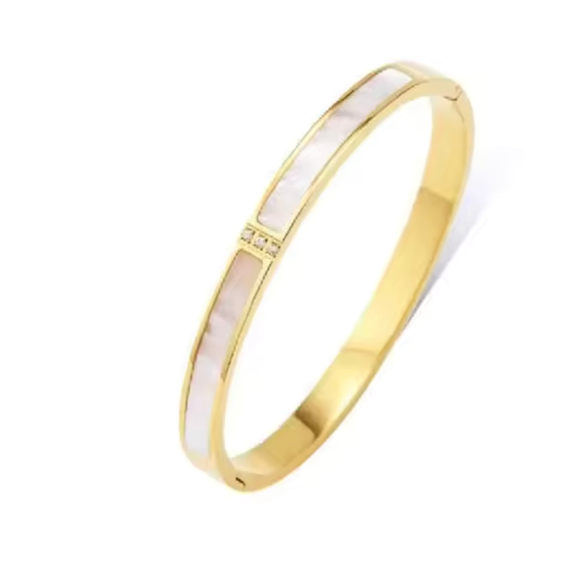 Tara mother of pearl bangle - Sassygrove
