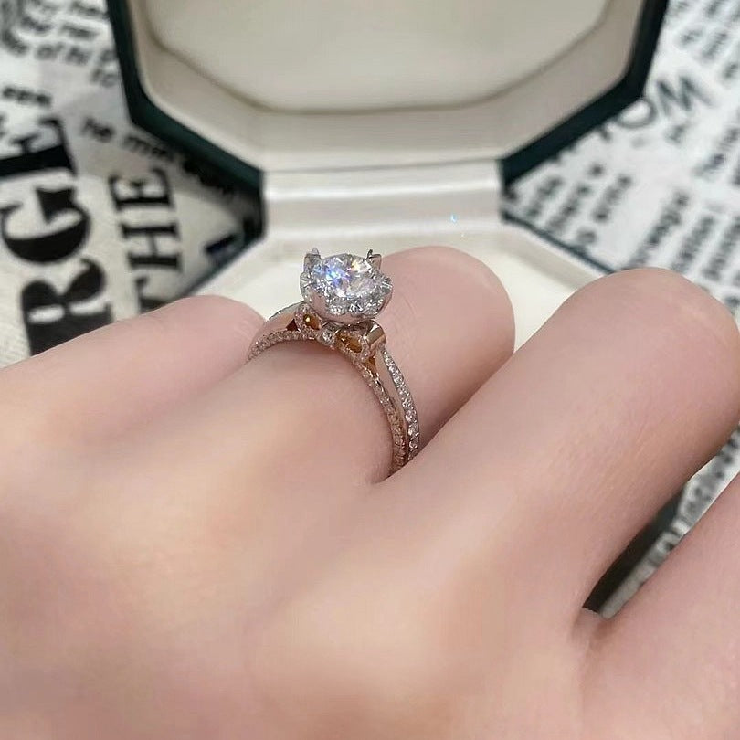 Sterling Silver Moissanite Ribbon Bow Ring – 1 Carat - Sassygrove