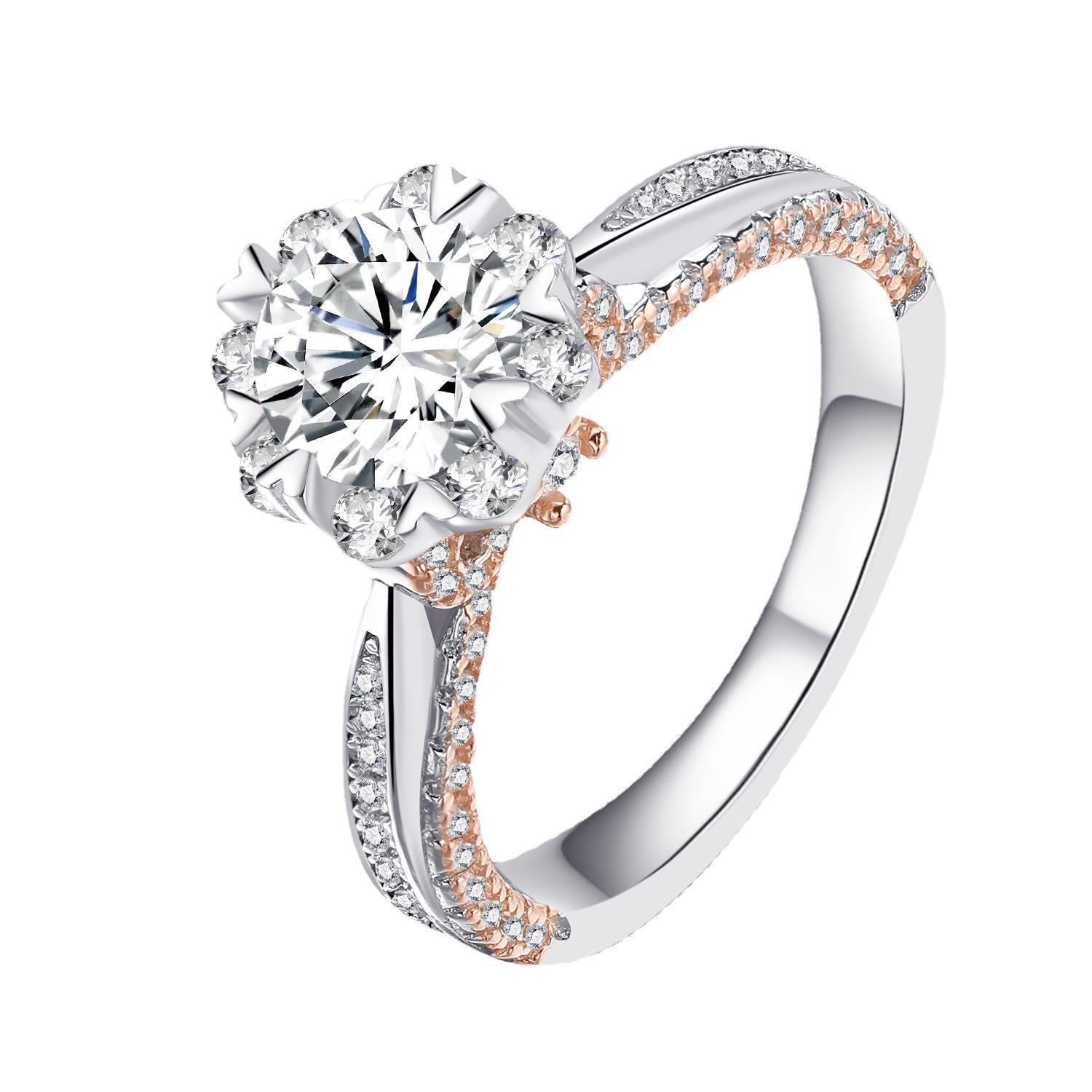 Sterling Silver Moissanite Ribbon Bow Ring – 1 Carat - Sassygrove