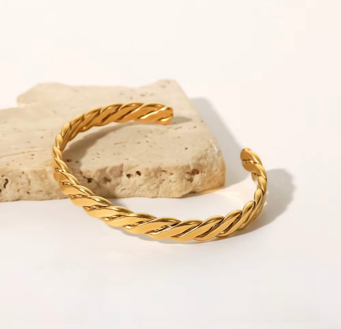 Twisted adjustable bangle - Sassygrove