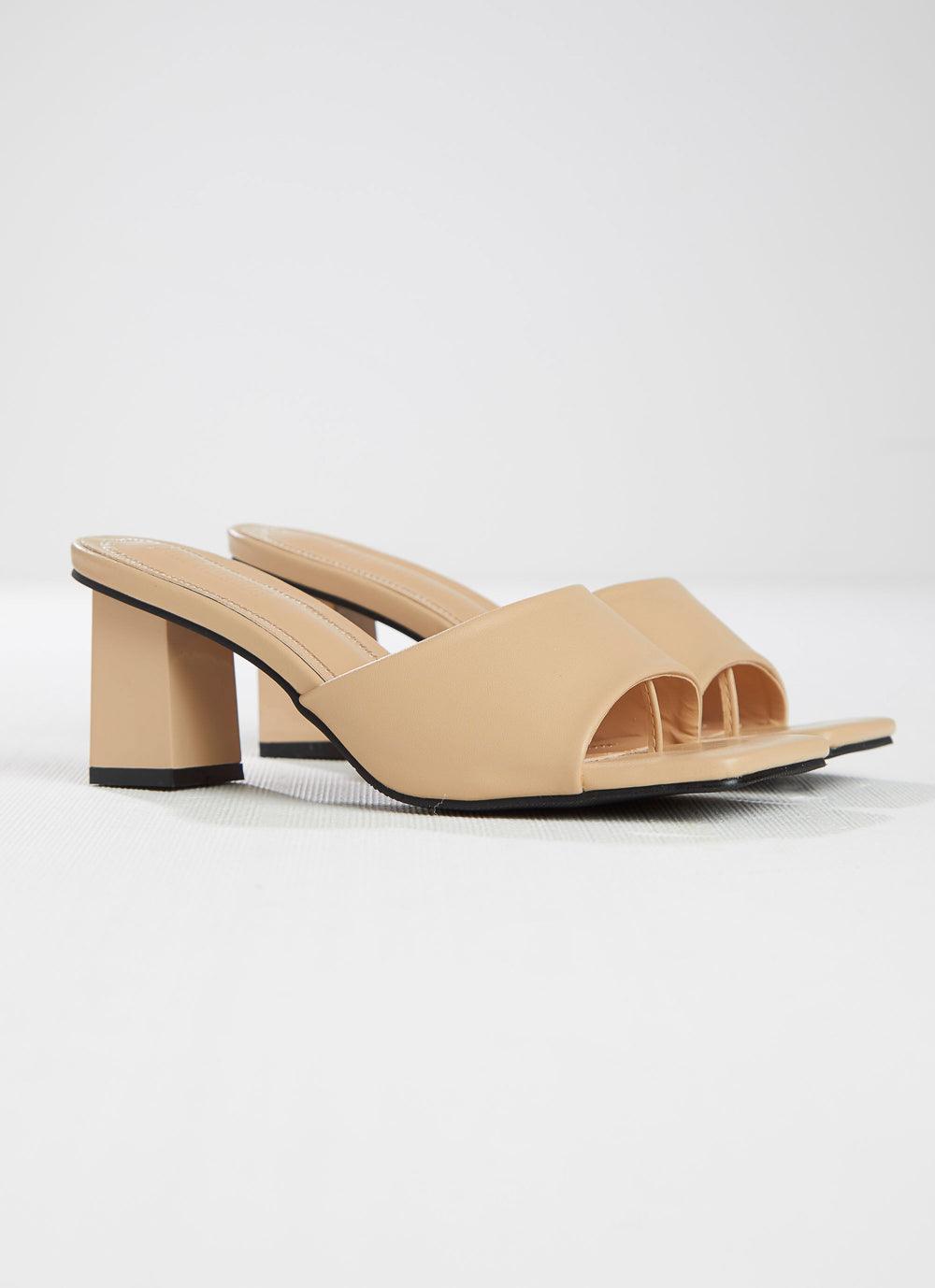 Daisy Mule Heel - Beige - Sassygrove