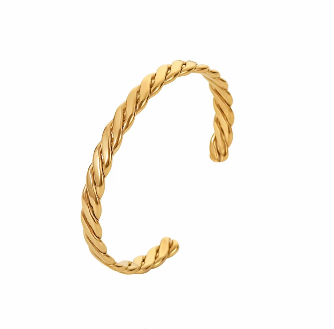 Twisted adjustable bangle - Sassygrove