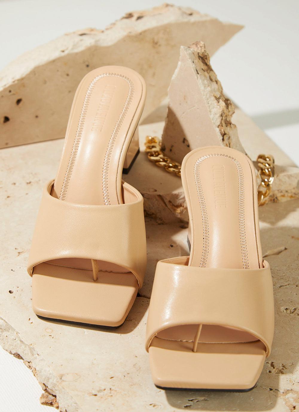 Daisy Mule Heel - Beige - Sassygrove