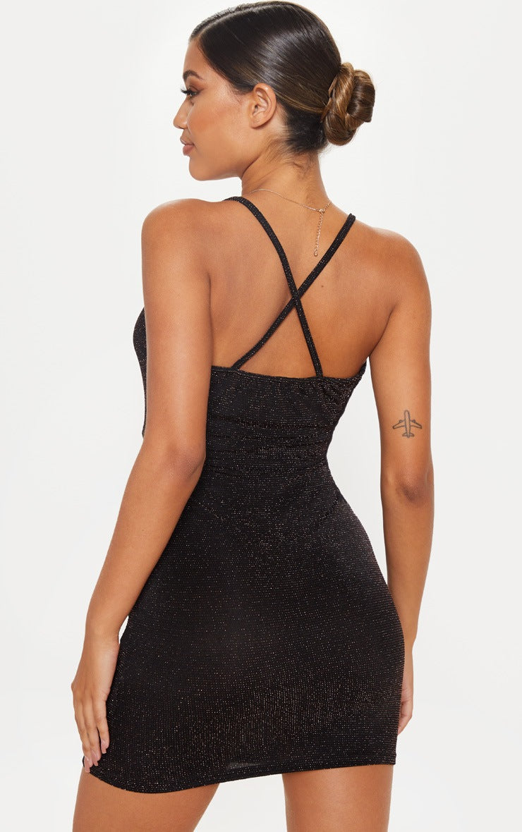 Lilly Mini Dress-Black - Sassygrove