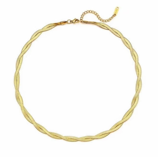 Braided snake necklace - Sassygrove