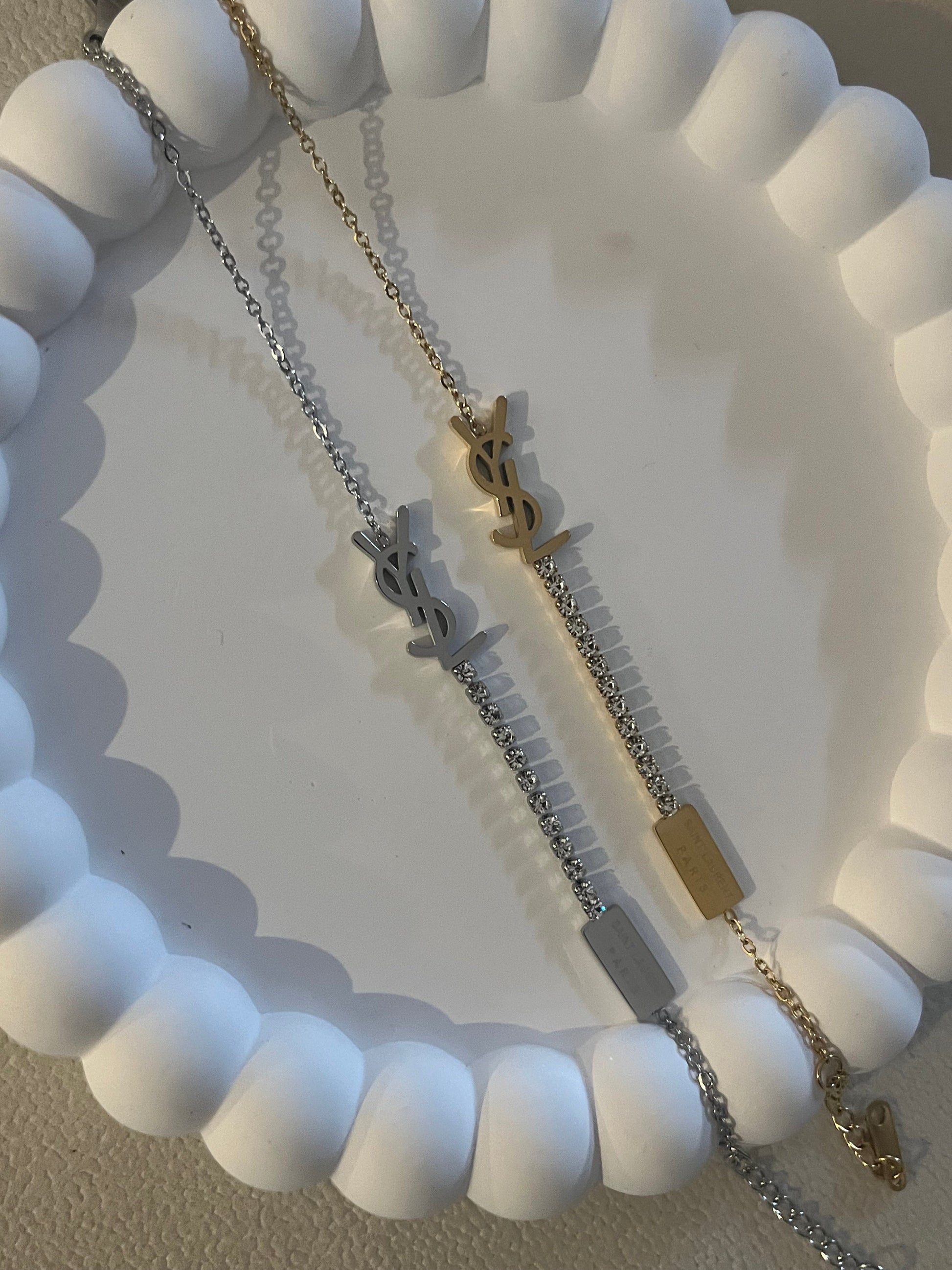 Y half diamond bracelet - Sassygrove