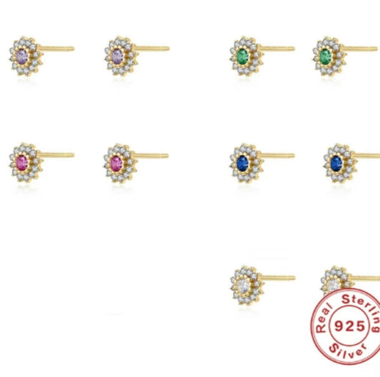 18K Yellow Gold Plated Surgical Stainless Steel Stud Earrings - Sassygrove