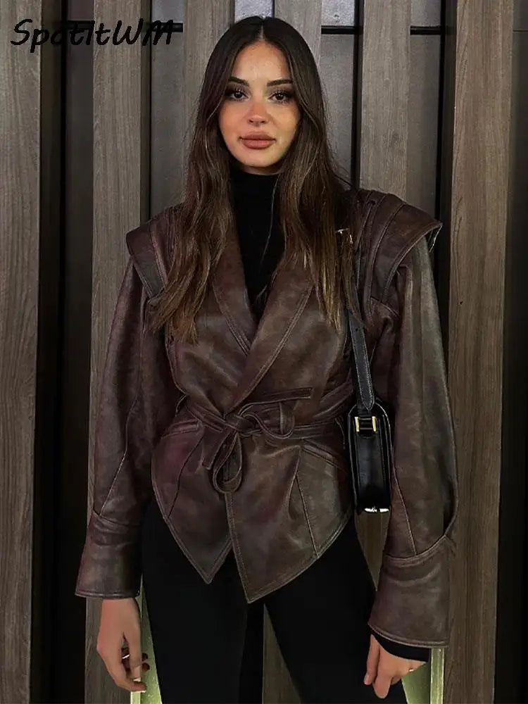 Faux Leather Jacket - Sassygrove