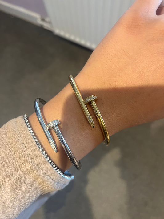 Hayla Stainless Steel Nail Bangle - Sassygrove