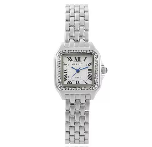 Mahnoor silver diamond watch - Sassygrove