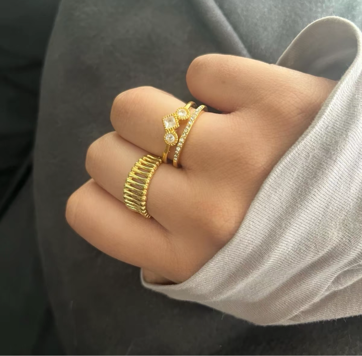 Aurora adjustable ring - Sassygrove