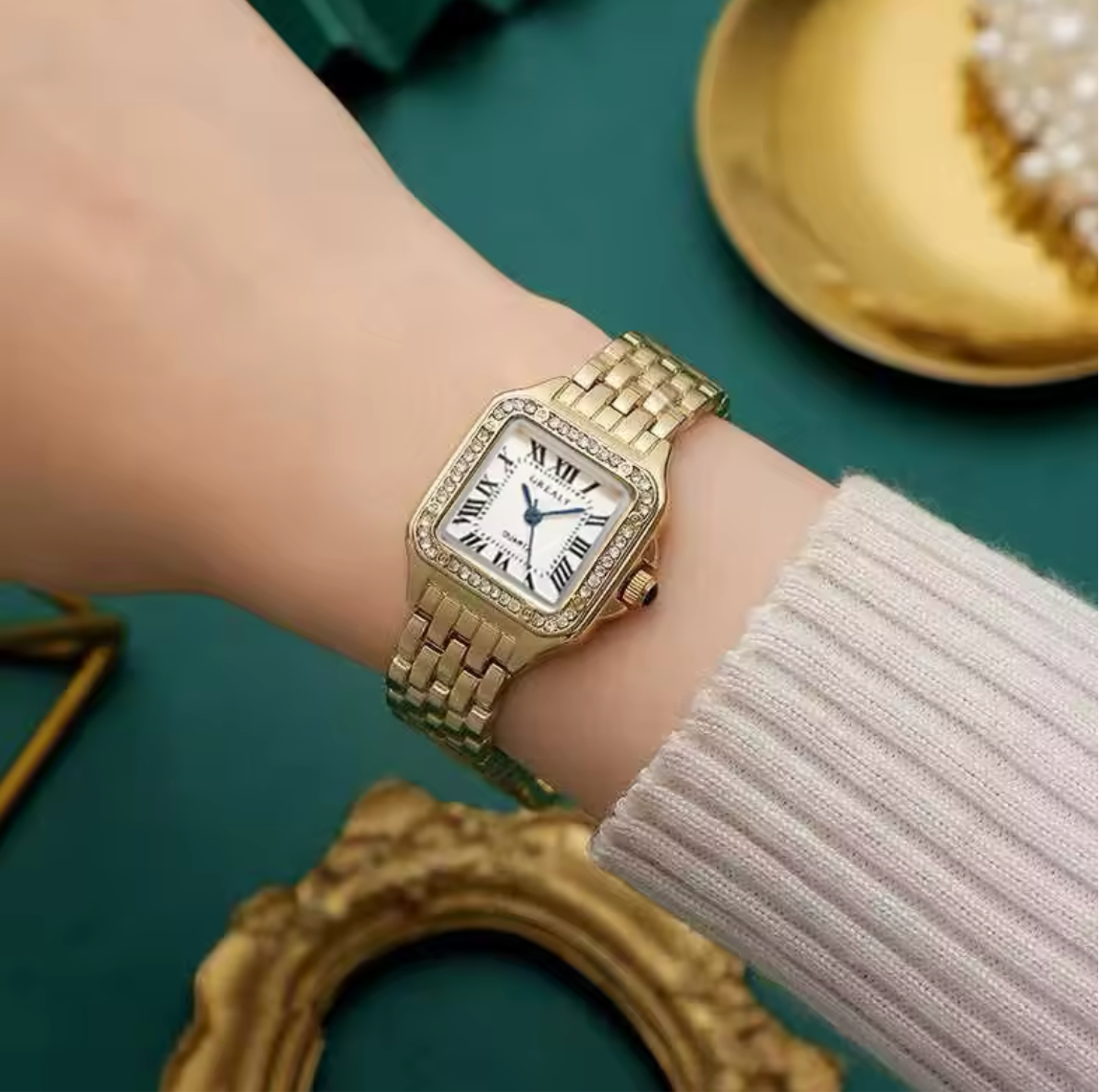 Mahnoor gold diamond watch - Sassygrove