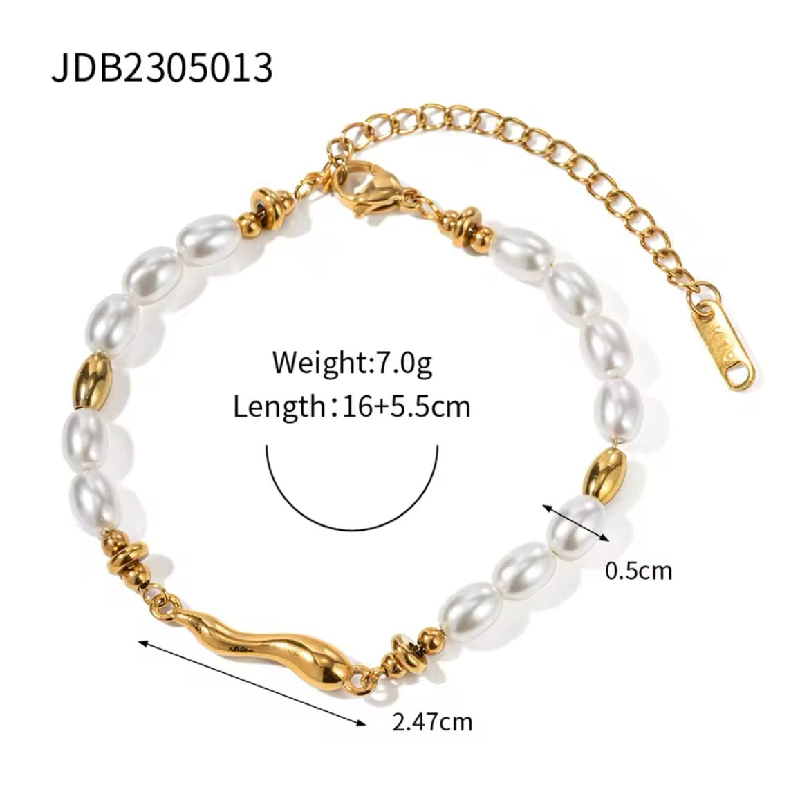 Pearl ocean bracelet - Sassygrove