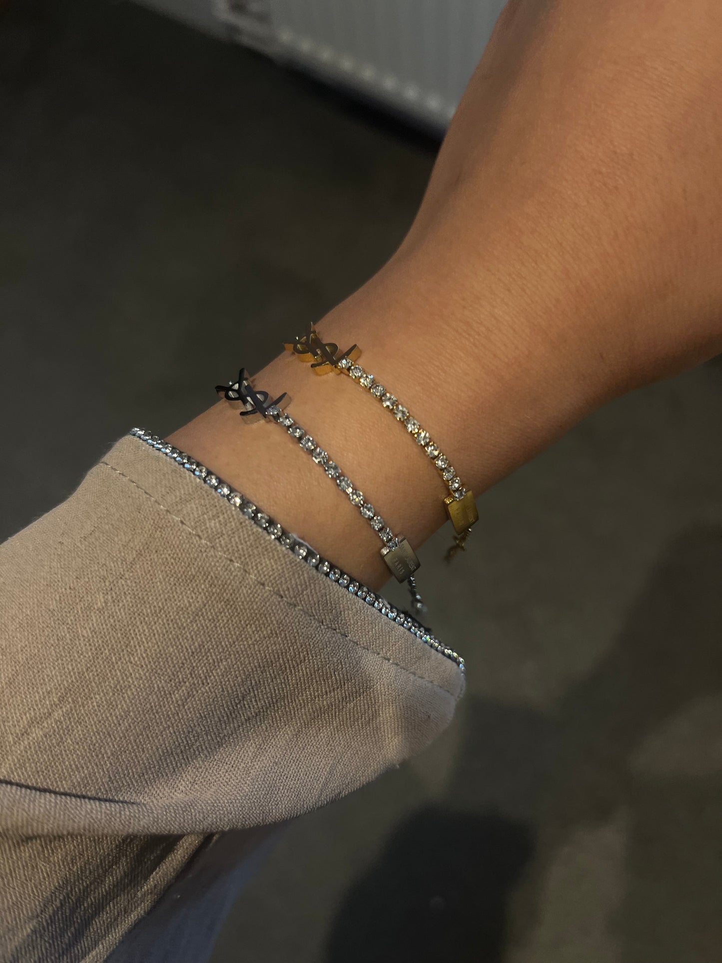 Y half diamond bracelet - Sassygrove