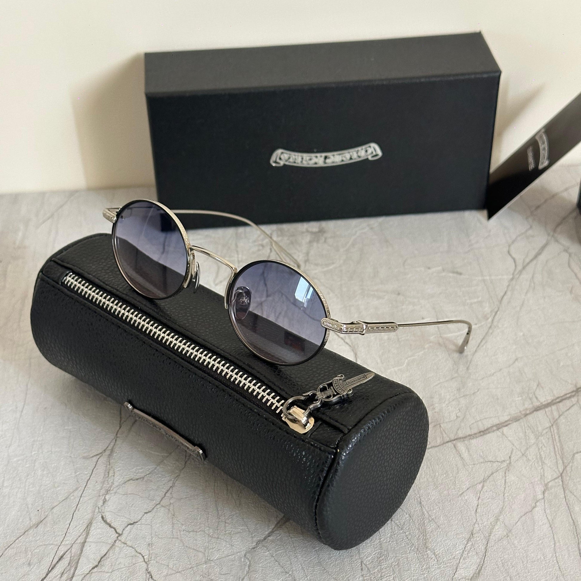 Chrome Hearts Hellz Bellz Round Sunglasses - Sassygrove