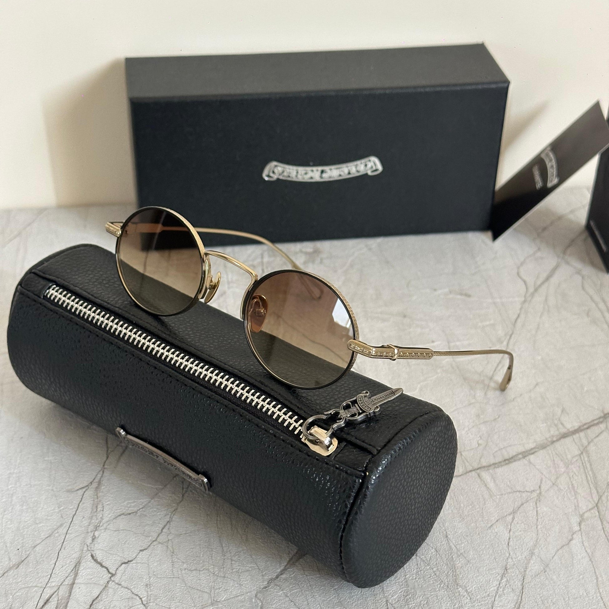 Chrome Hearts Hellz Bellz Round Sunglasses - Sassygrove