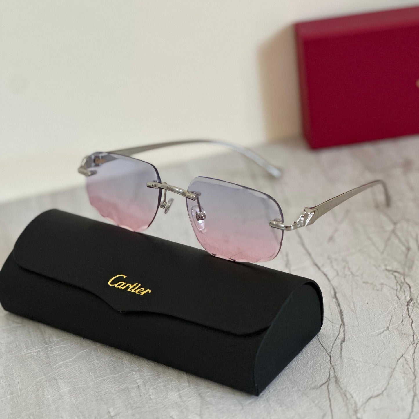 Cartier CT0432S Rimless Sunglasses - Sassygrove