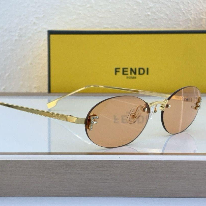 Fendi FE40090U Oval Rimless Sunglasses - Sassygrove