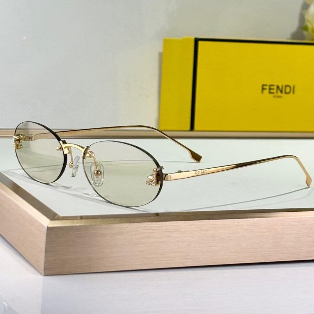 Fendi FE40109I Oval Rimless Sunglasses - Sassygrove