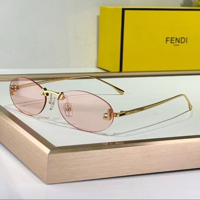 Fendi FE40109I Oval Rimless Sunglasses - Sassygrove