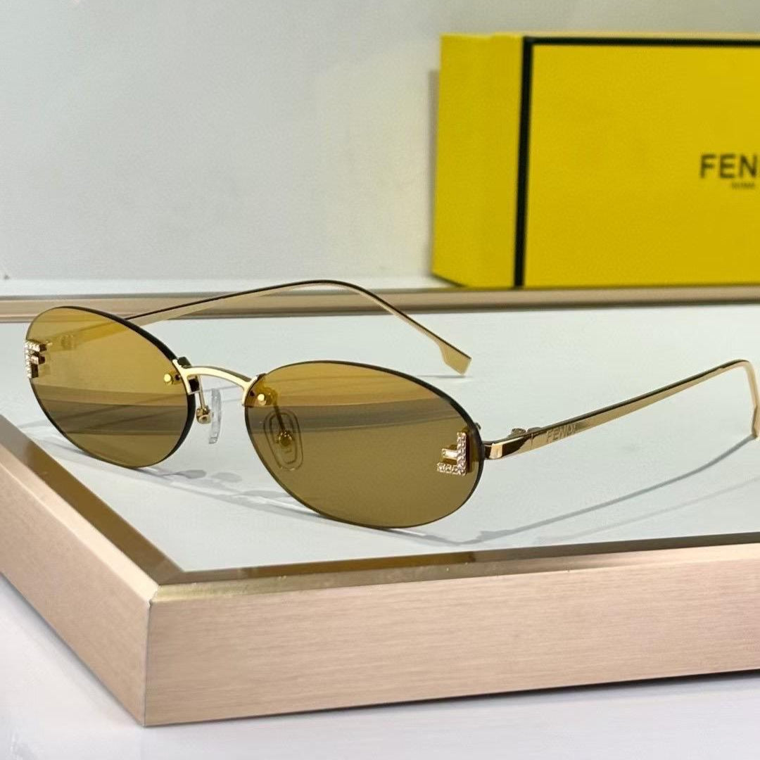 Fendi FE40109I Oval Rimless Sunglasses - Sassygrove