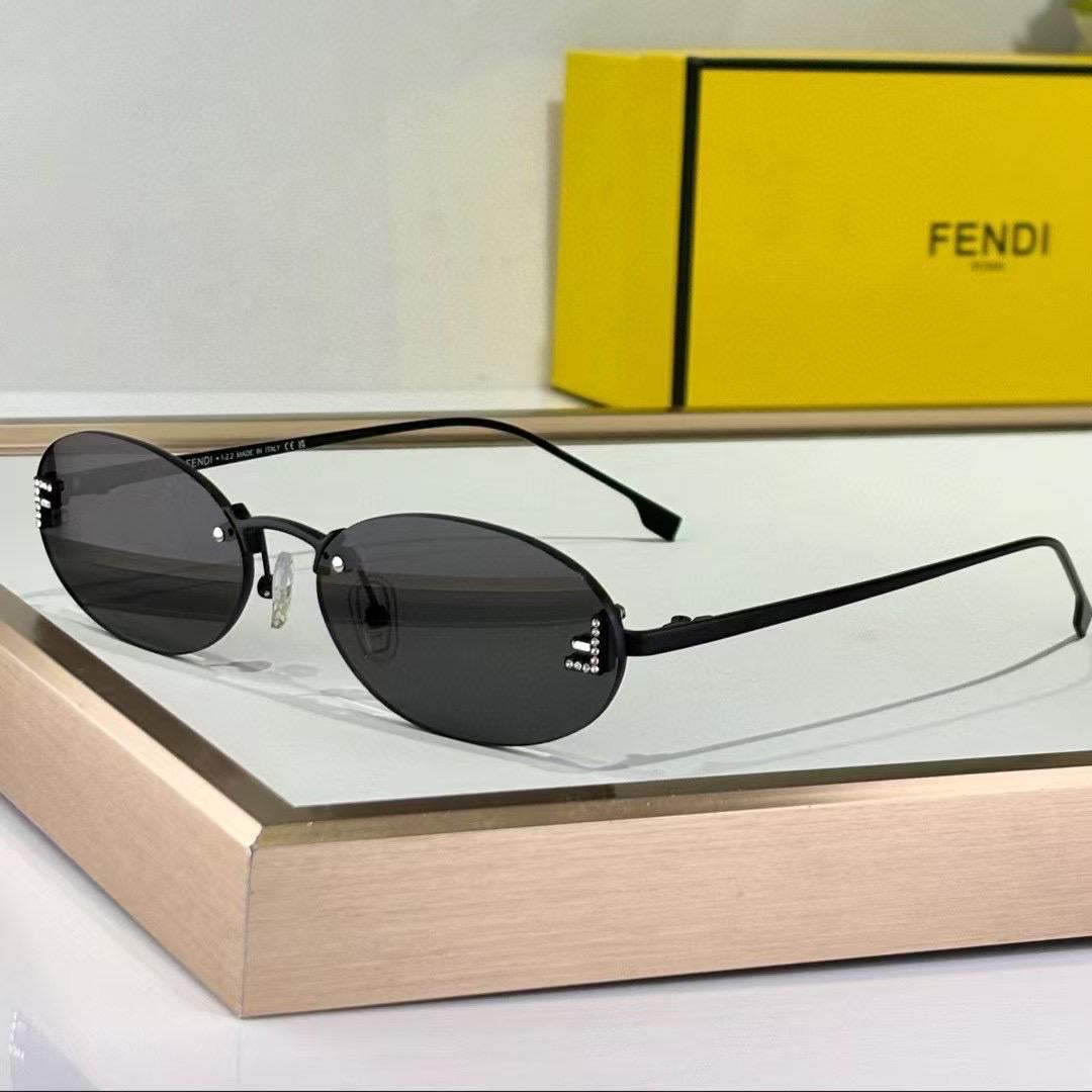 Fendi FE40109I Oval Rimless Sunglasses - Sassygrove