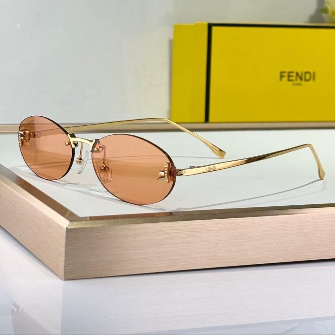 Fendi FE40109I Oval Rimless Sunglasses - Sassygrove