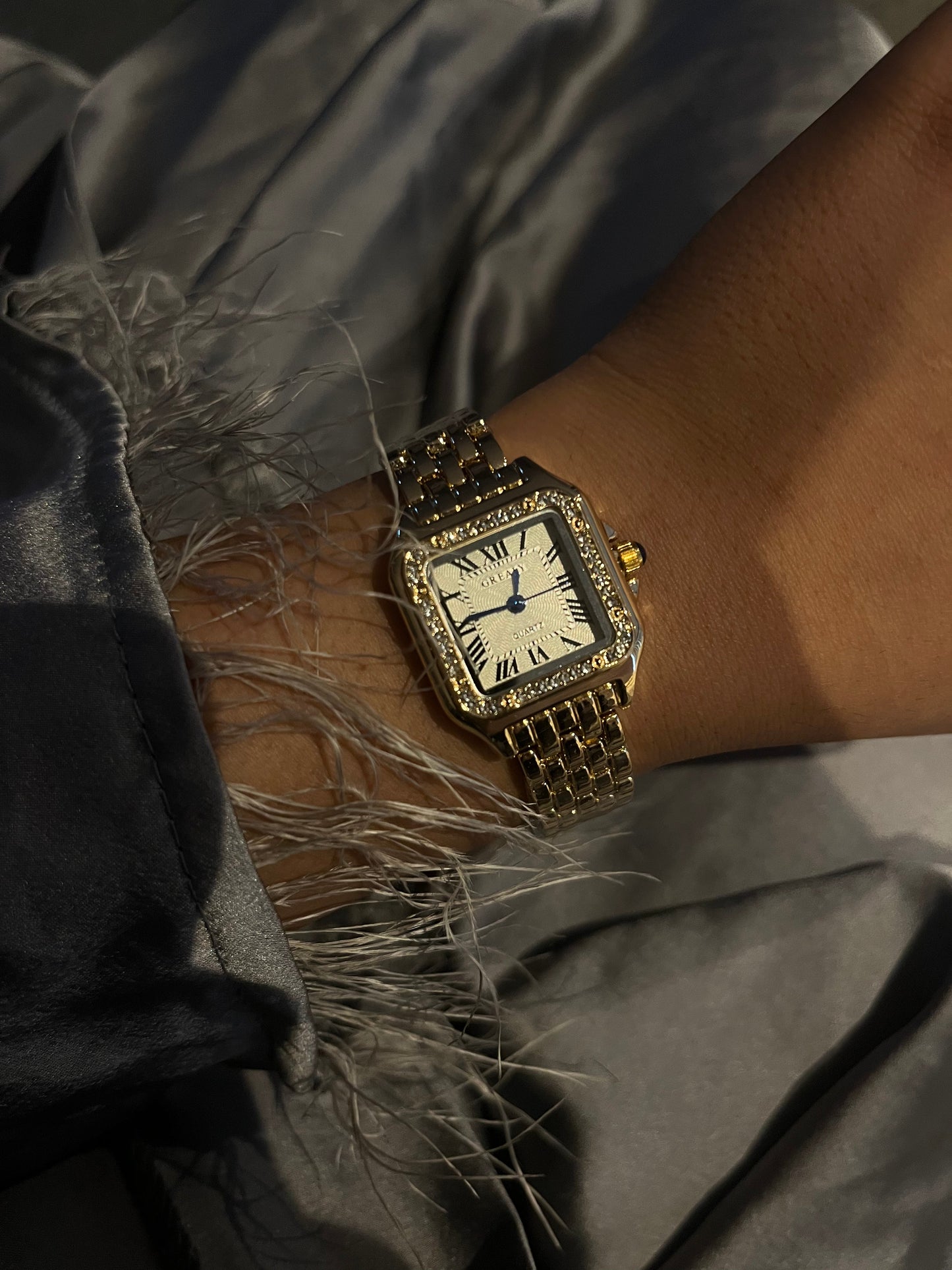 Mahnoor gold diamond watch - Sassygrove