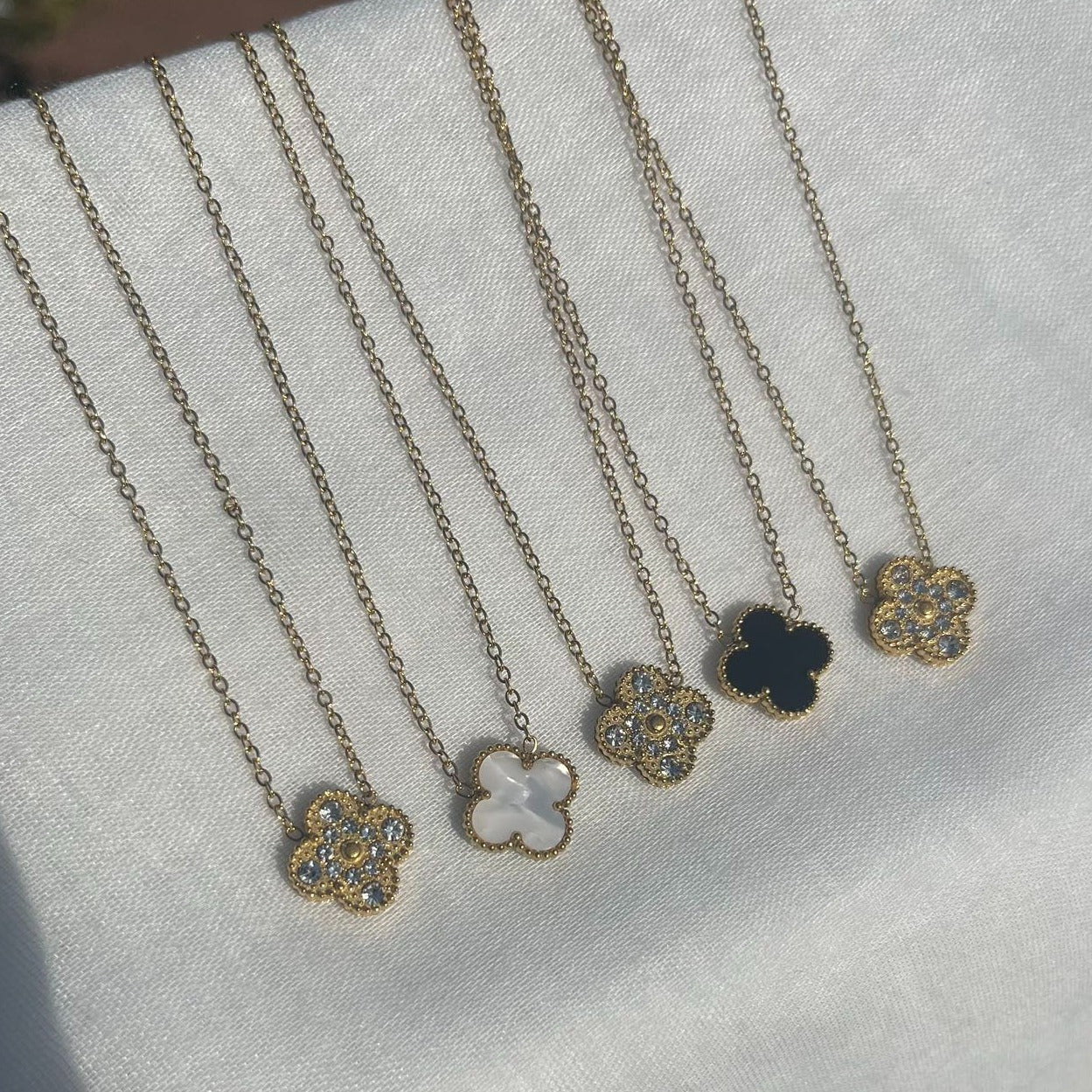 Colour Clover Diamond Pendant Necklace - Sassygrove